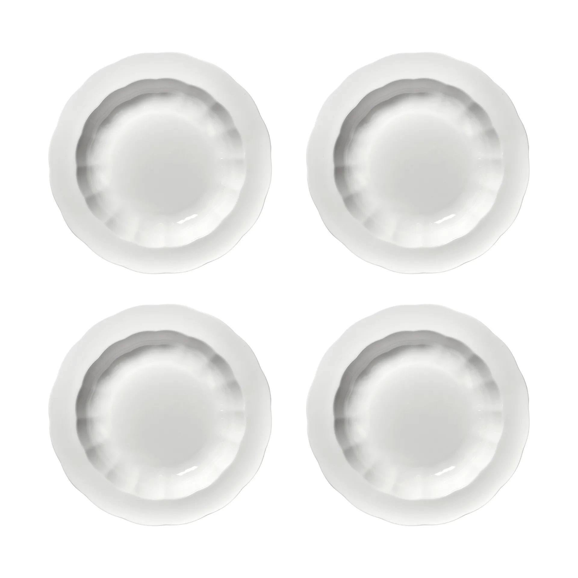 Silhouette diep bord M Ø23,7 cm 4-pack, White Serax