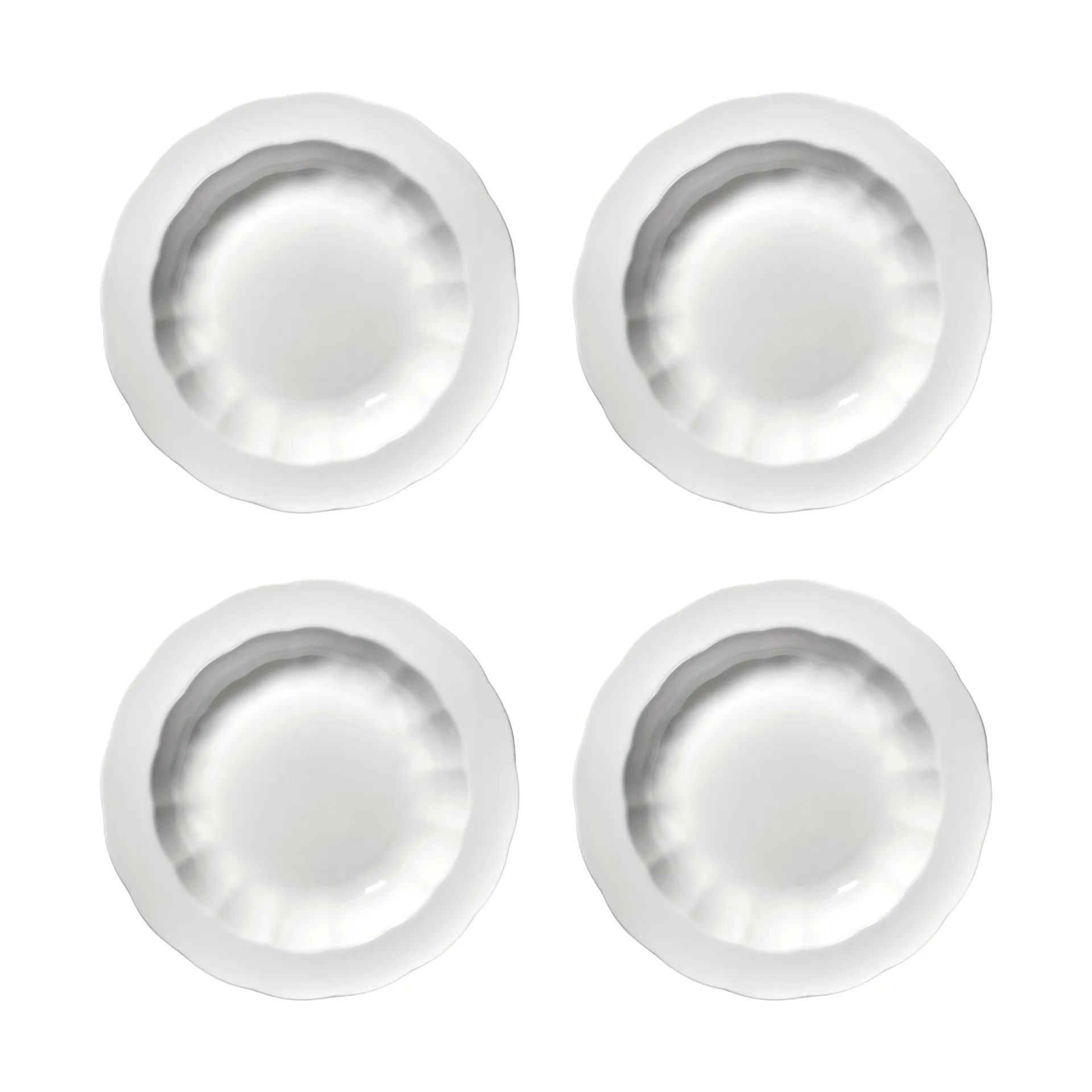 Silhouette diep bord S Ø21,5 cm 4-pack, White Serax