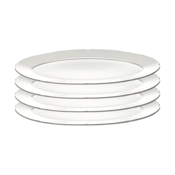 Silhouette ovaal bord M 15x24,5 cm 4-pack - White - Serax