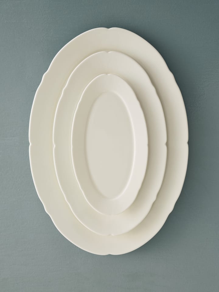 Silhouette ovaal bord M 15x24,5 cm, White Serax