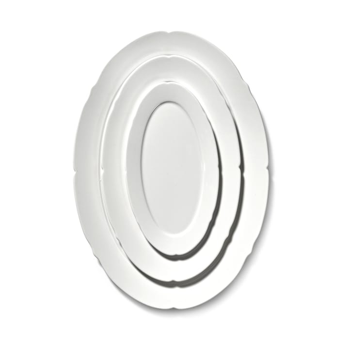 Silhouette ovaal bord M 15x24,5 cm, White Serax