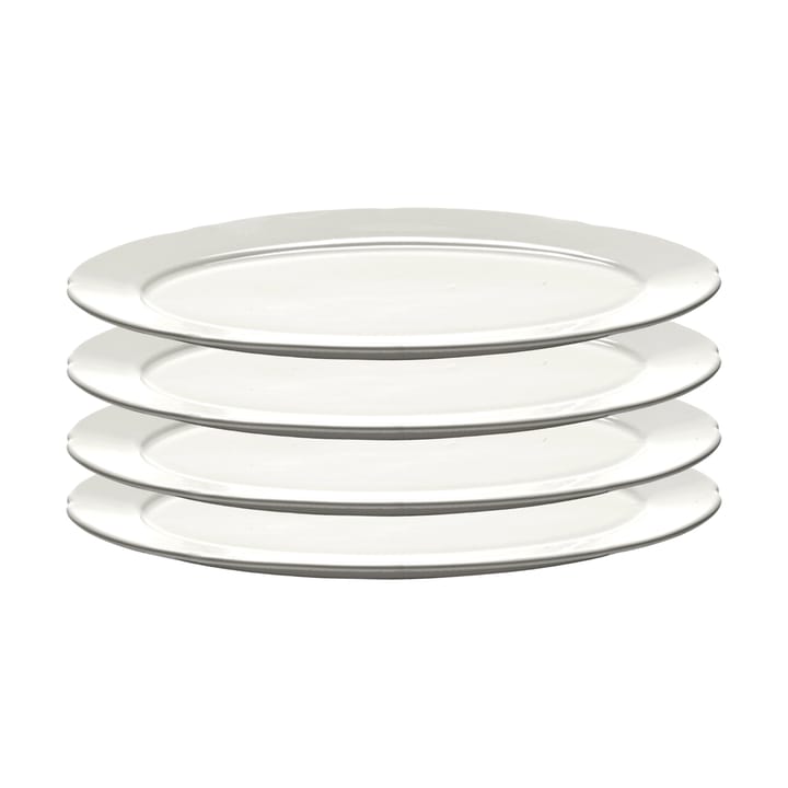 Silhouette ovaal bord S 10x18,5 cm 4-pack - White - Serax