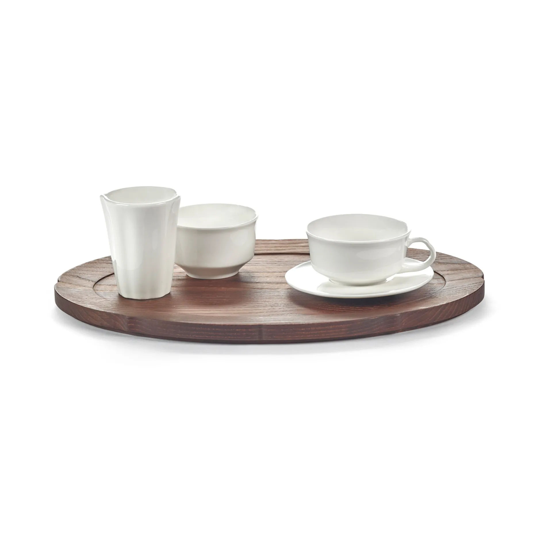 Silhouette ovaal dienblad 21x30 cm, Essenhout Serax