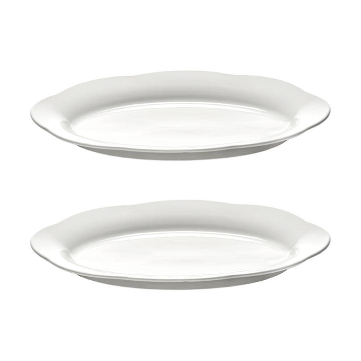 Silhouette ovaal diepe schaal L 21x30 cm 2-pack - White - Serax