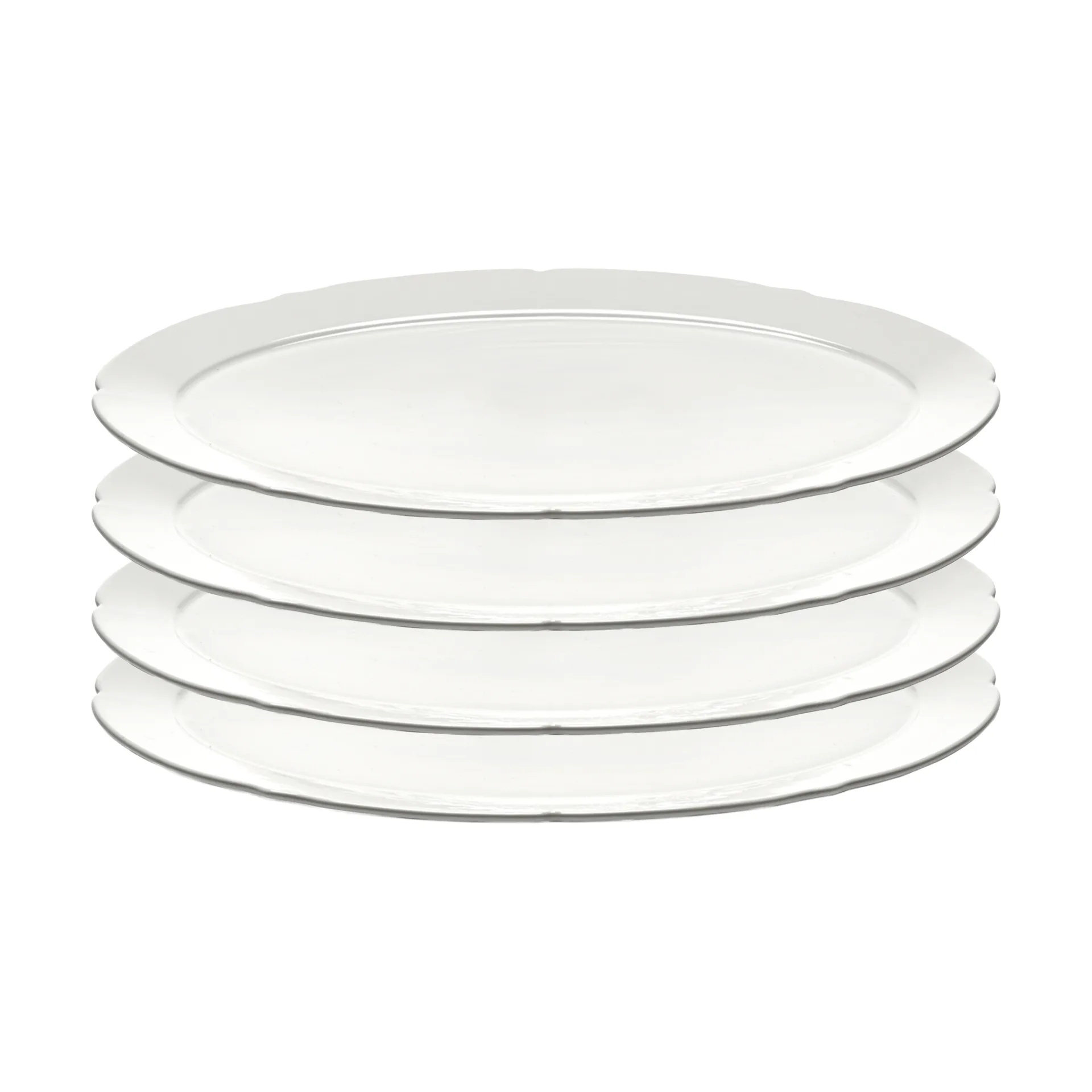Silhouette oval bord L 21x30 cm 4-pack, White Serax