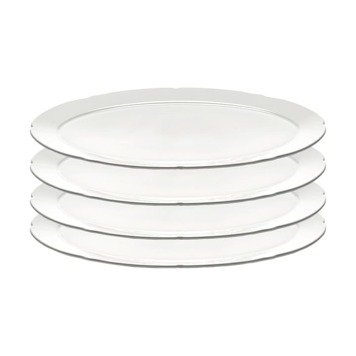Silhouette oval bord L 21x30 cm 4-pack - White - Serax