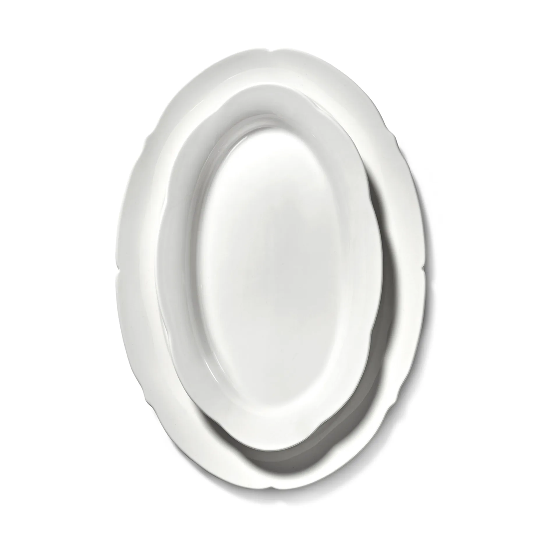 Silhouette oval bord L 21x30 cm 4-pack, White Serax