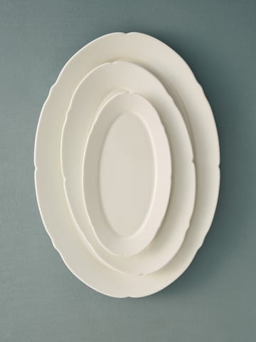 Silhouette oval bord L 21x30 cm - White - Serax