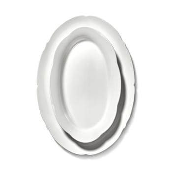 Silhouette oval bord L 21x30 cm - White - Serax