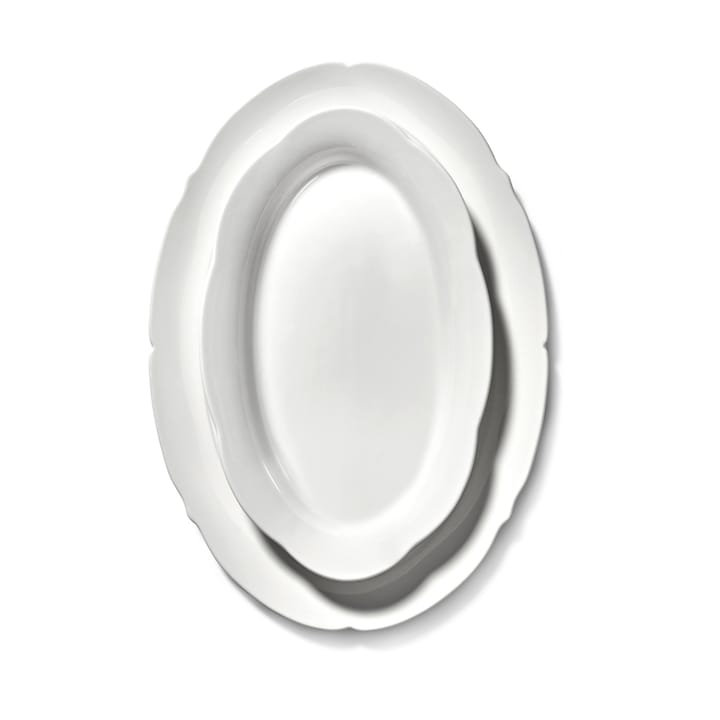 Silhouette oval bord L 21x30 cm, White Serax