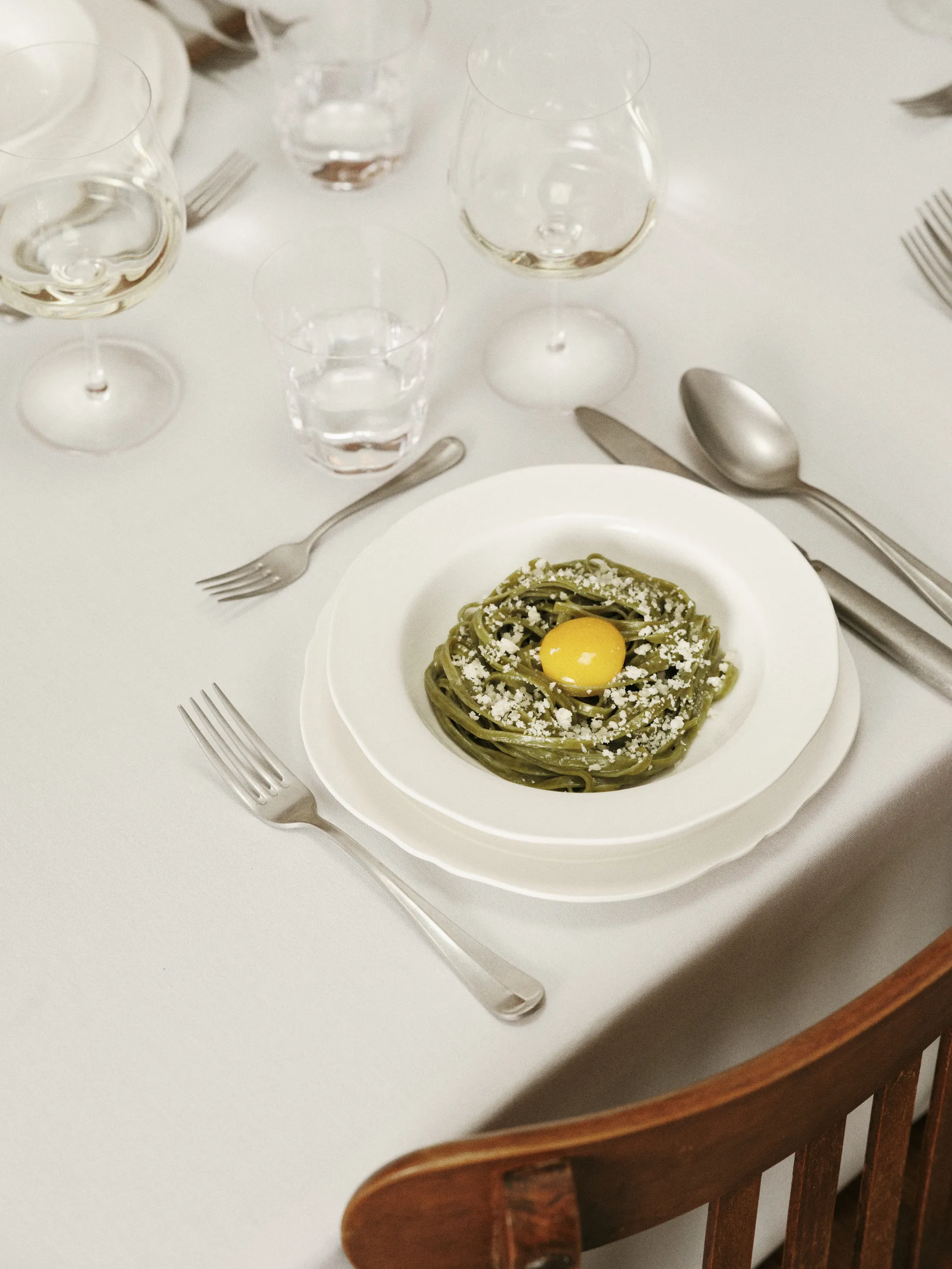 Silhouette pasta bord Ø22 cm 4-pack, White Serax