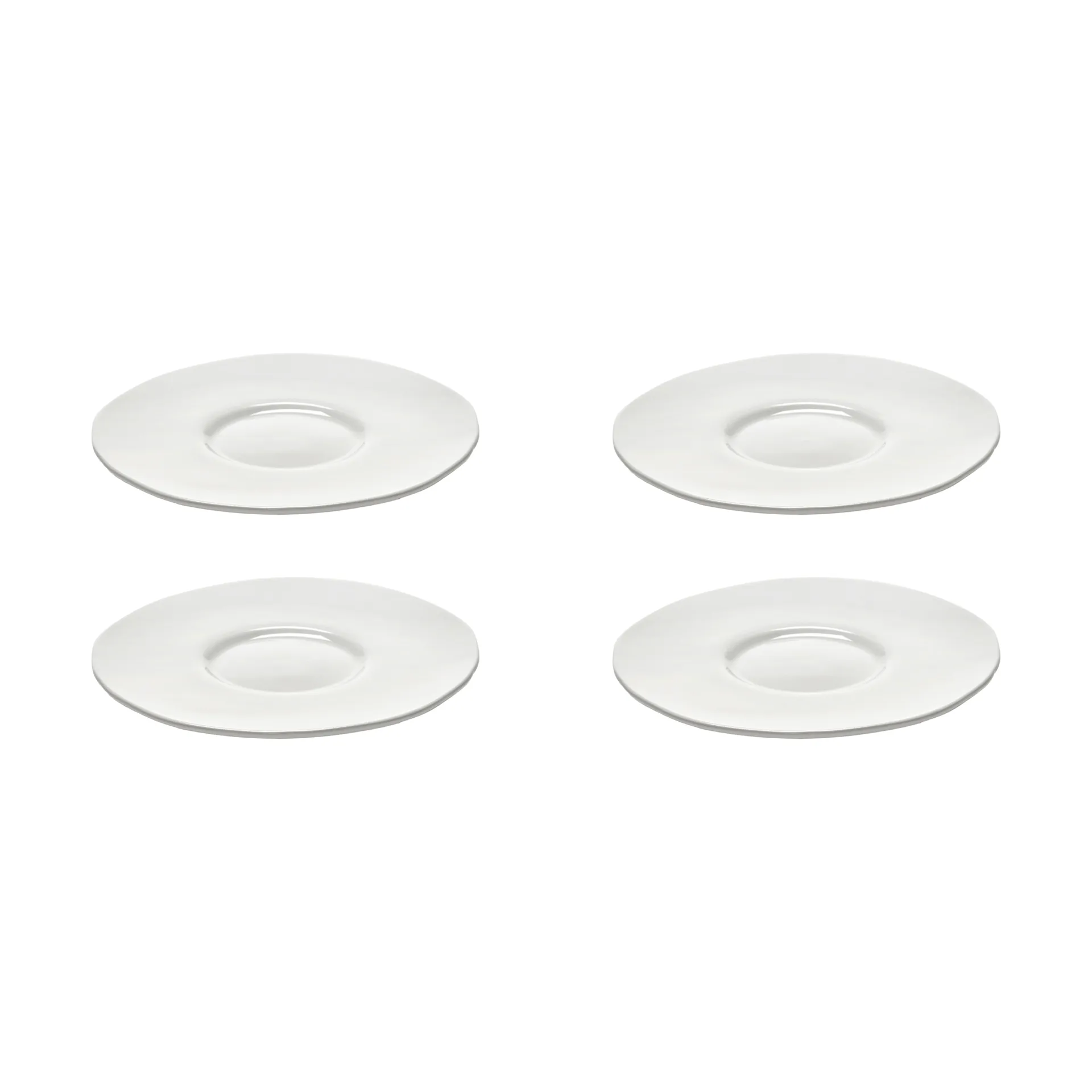 Silhouette schotel voor espressokop Ø10,3 cm 4-pack, White Serax