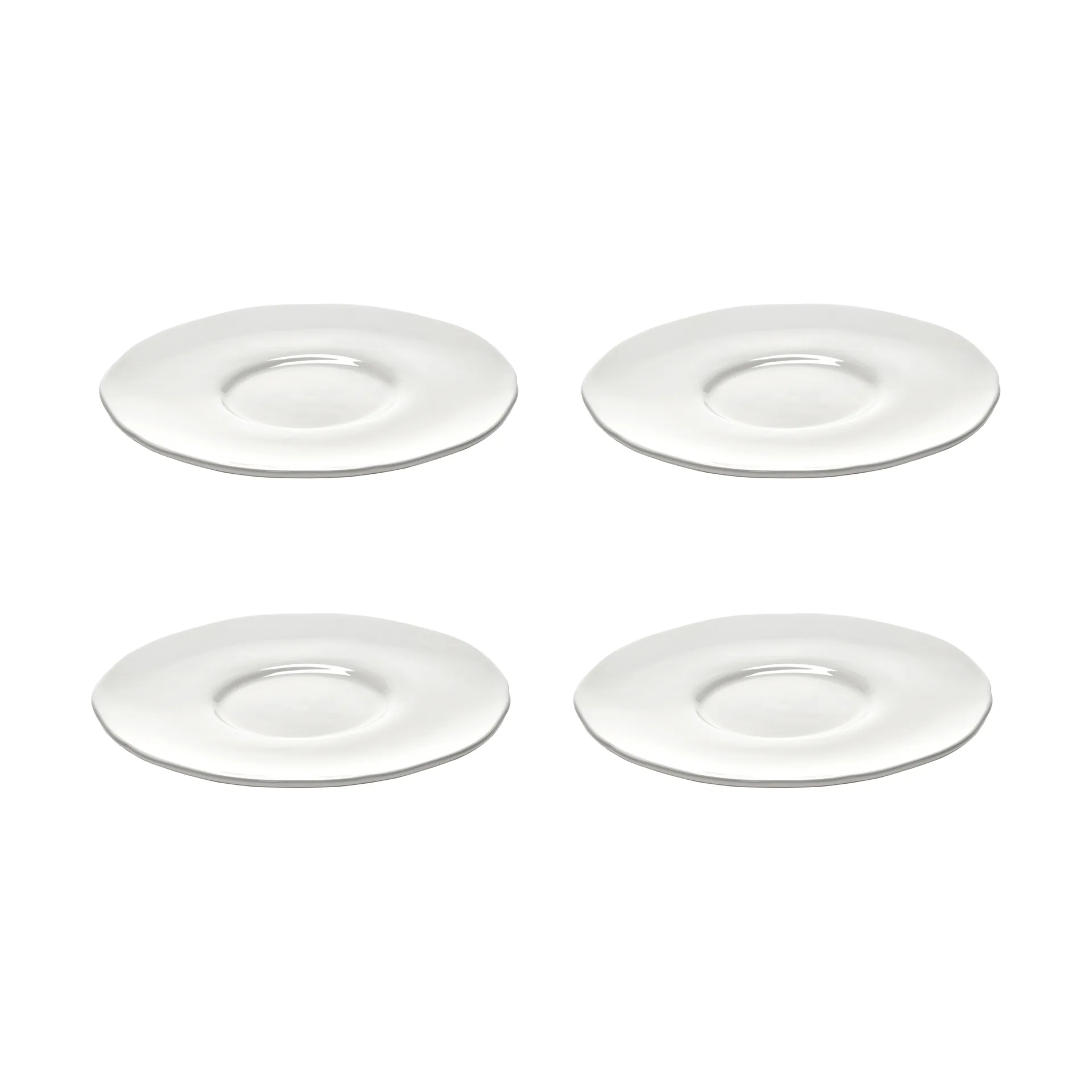 Silhouette schotel voor koffiekop Ø12,7 cm 4-pack, White Serax