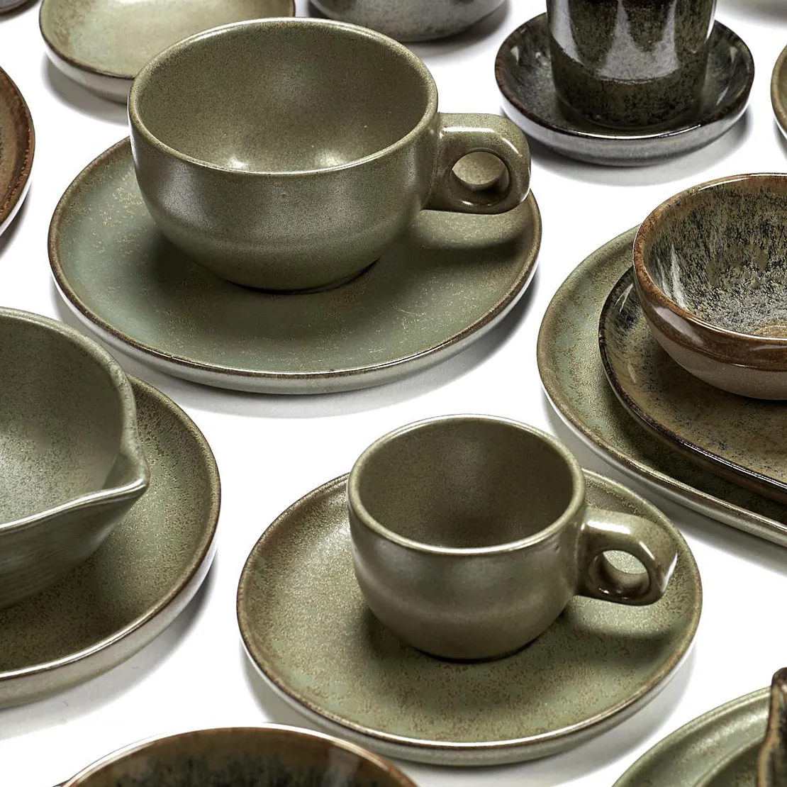 Surface espressokopje met schotel 10 cl, Camogreen Serax