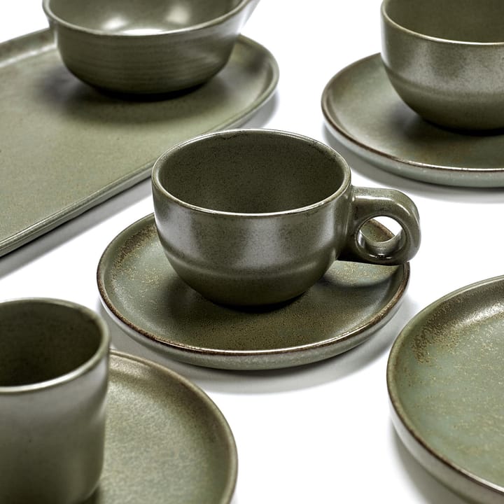 Surface koffiekop met schotel 13 cl, Camogreen Serax
