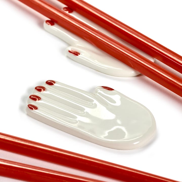 Table Nomade eetstokjes met houder 6-delig, Rood Serax
