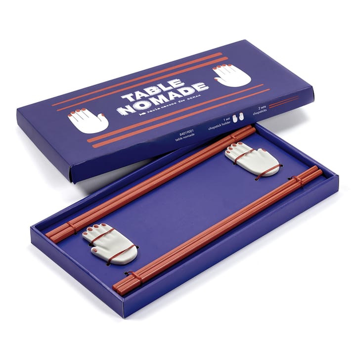 Table Nomade eetstokjes met houder 6-delig, Rood Serax