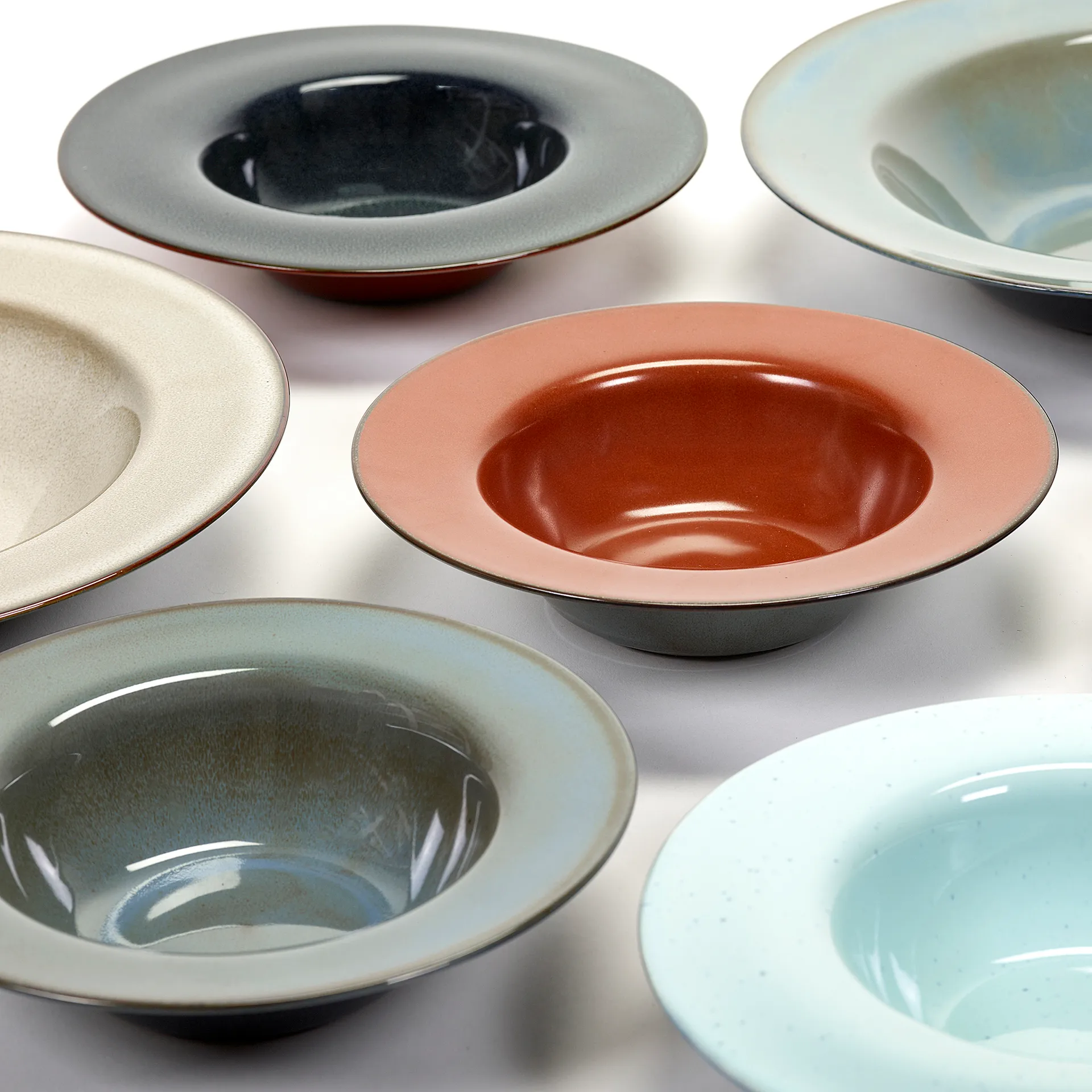 Terres de Rêves diep bord 21,3 cm, Dark blue-rust Serax