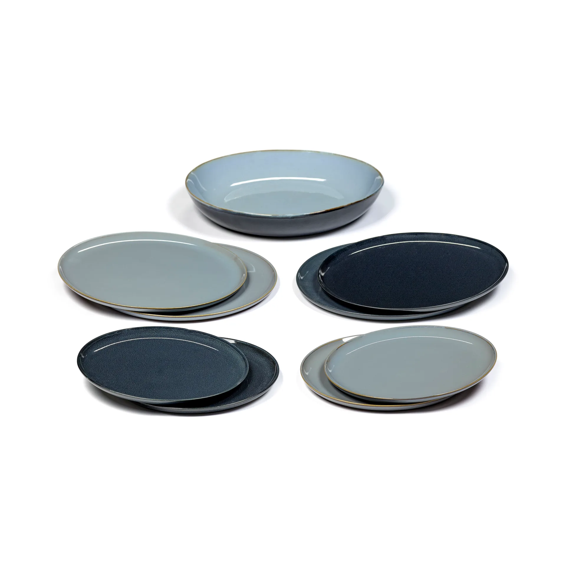 Terres de Rêves dinner set 9-delig, Smokey blue-dark blue Serax