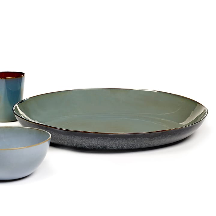 Terres de Rêves serveerschaal 35,5 cm, Smokey blue-dark blue Serax