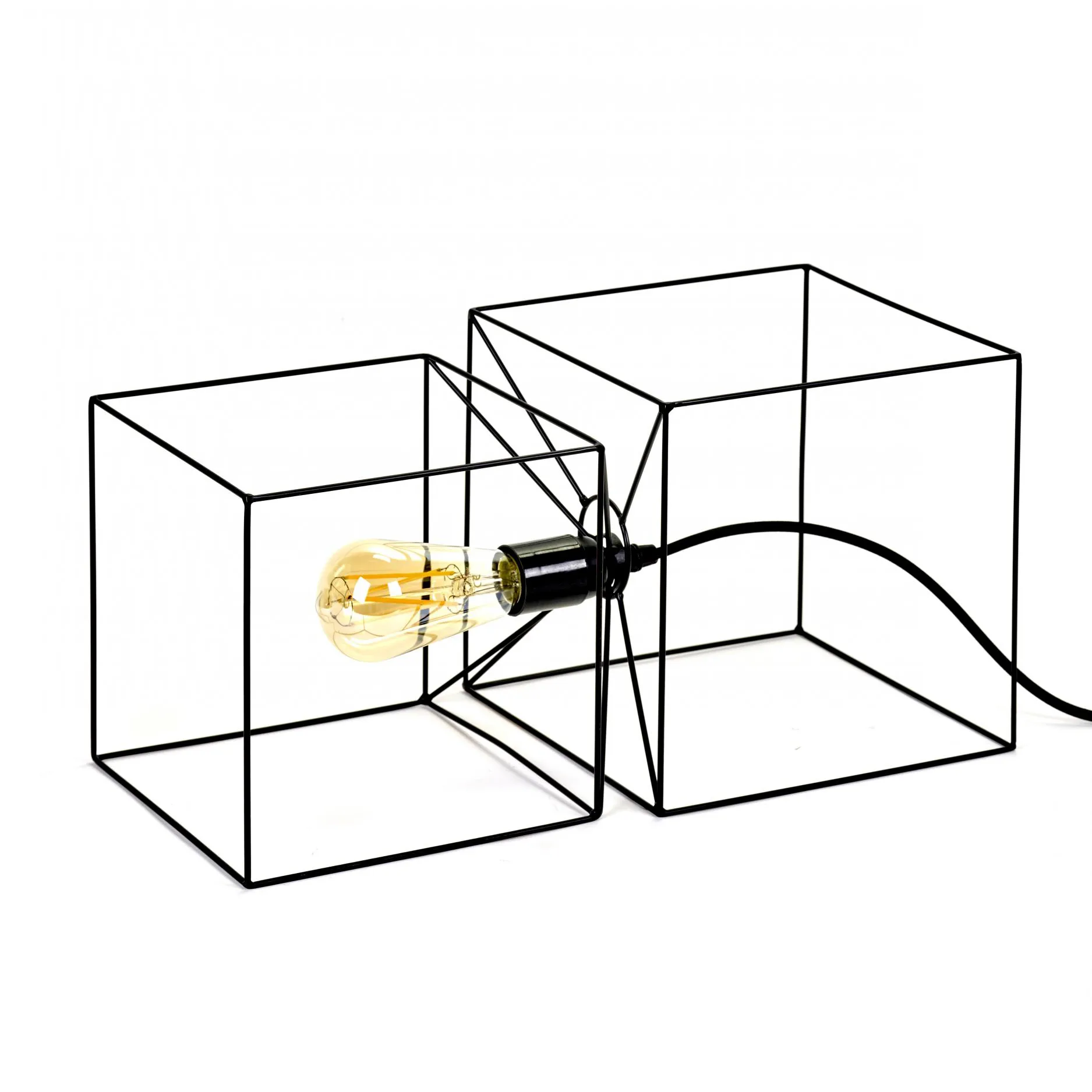 Trompe l'oeil tafellamp, Zwart Serax