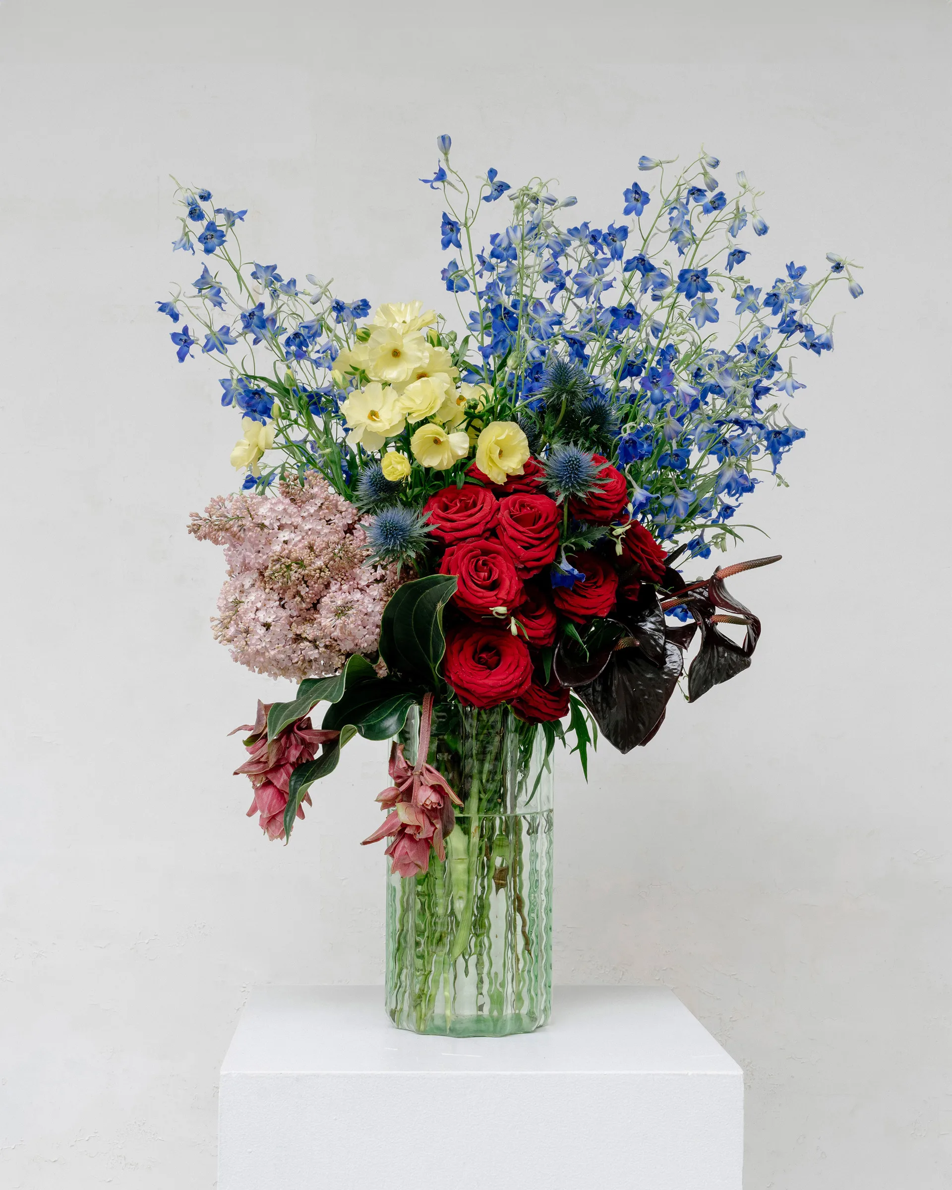 Waves 03 vaas 35 cm, Green-clear Serax