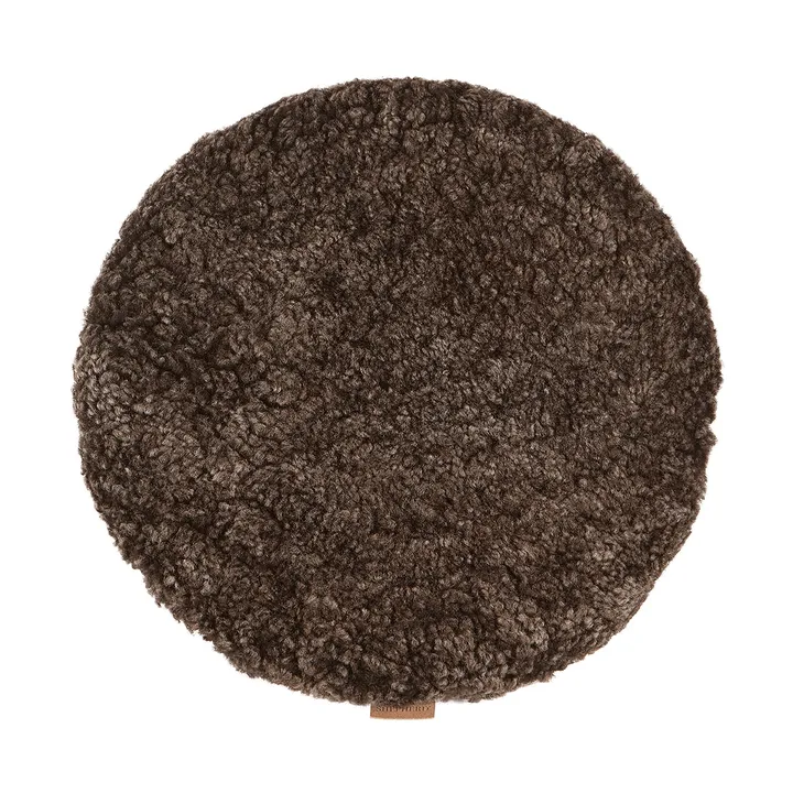 Jill stoelkussen gewatteerd - Cappuccino (bruin), Ø36 cm - Shepherd of Sweden