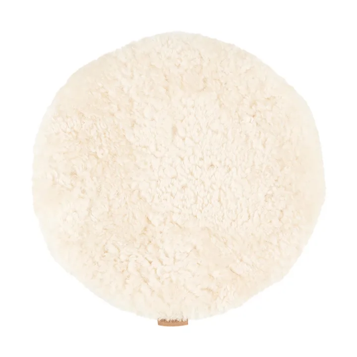Jill stoelkussen gewatteerd - Crème (wit), Ø36 cm - Shepherd of Sweden