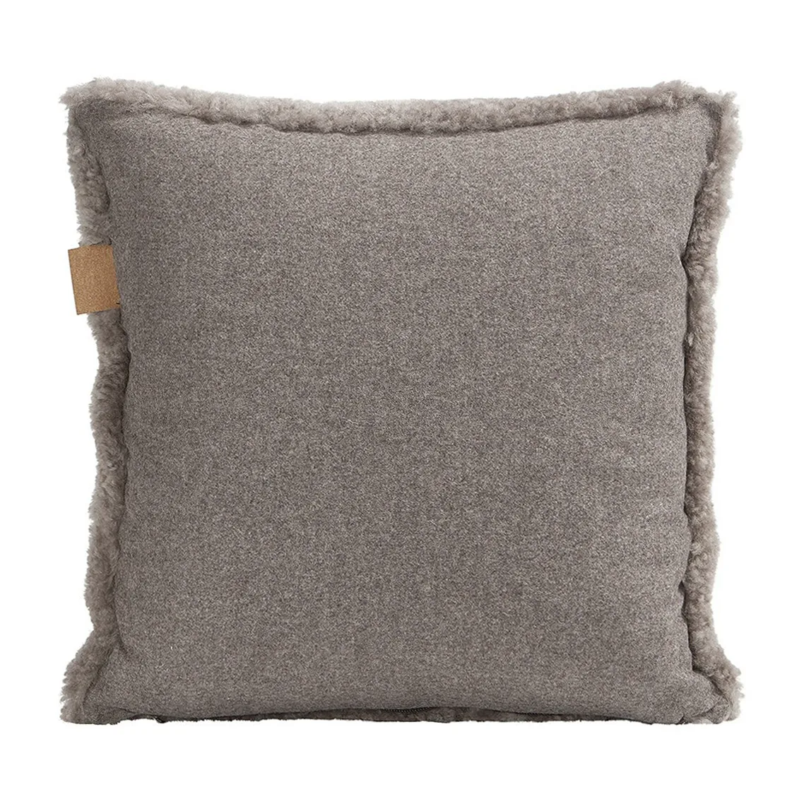 Shepherd Lina schapenvachtkussen 40 x 40 cm, steen Shepherd of Sweden