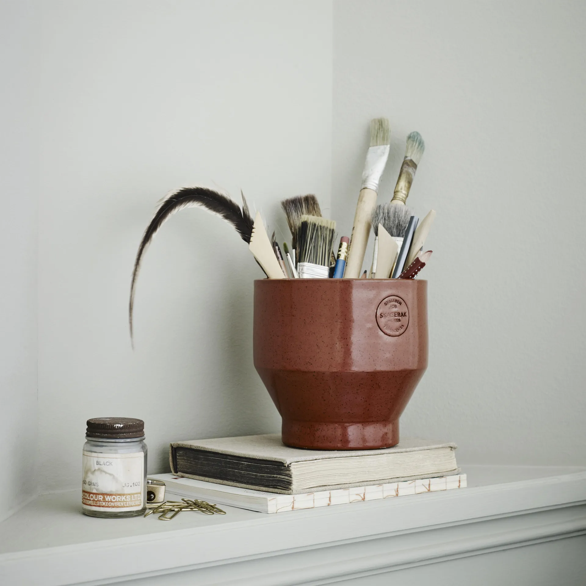 Edge bloempot (binnen) Ø15 cm, burned red Skagerak