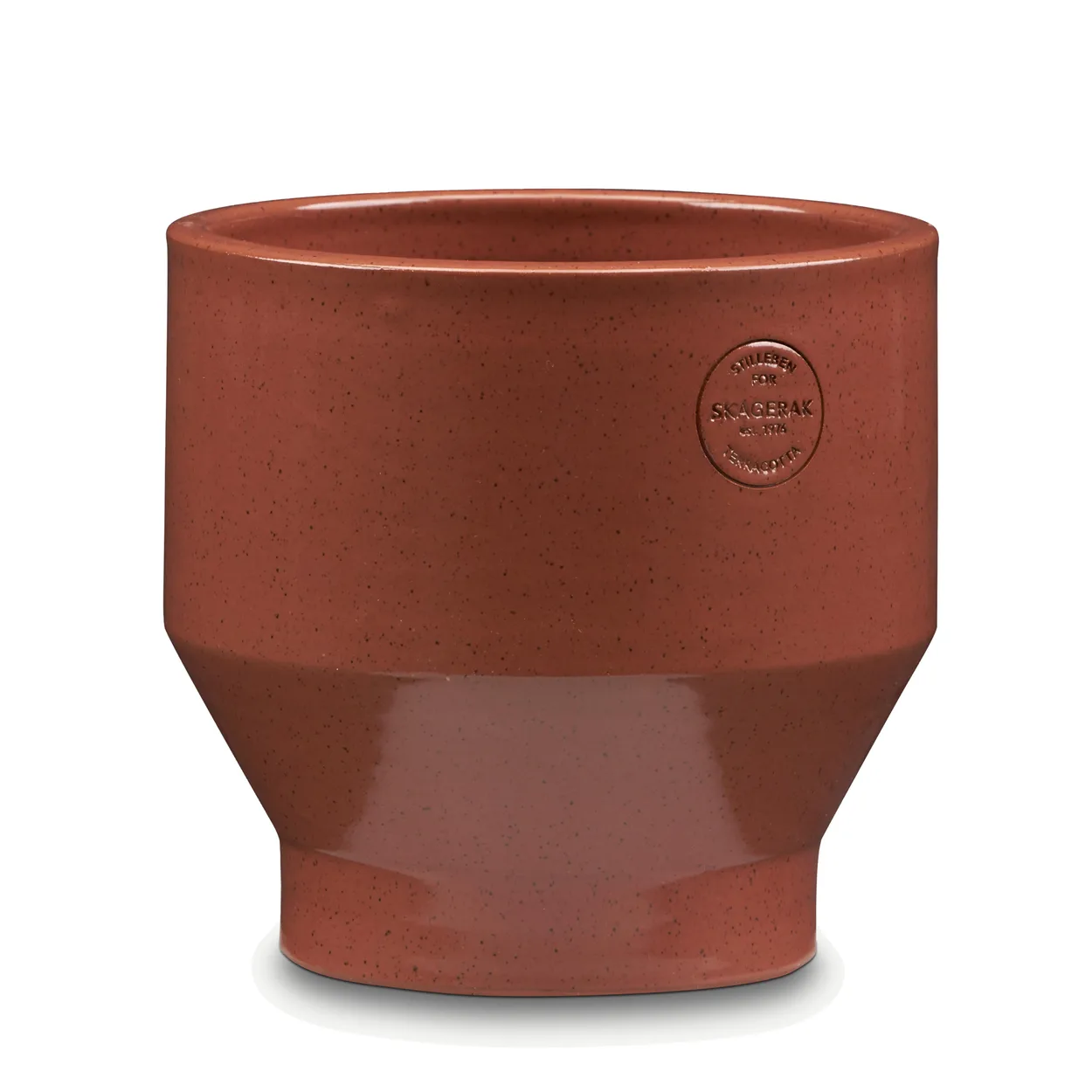 Skagerak Edge bloempot (binnen) o18 cm burned red | Scandinavisch Interieur | Bloempotten | Bruin