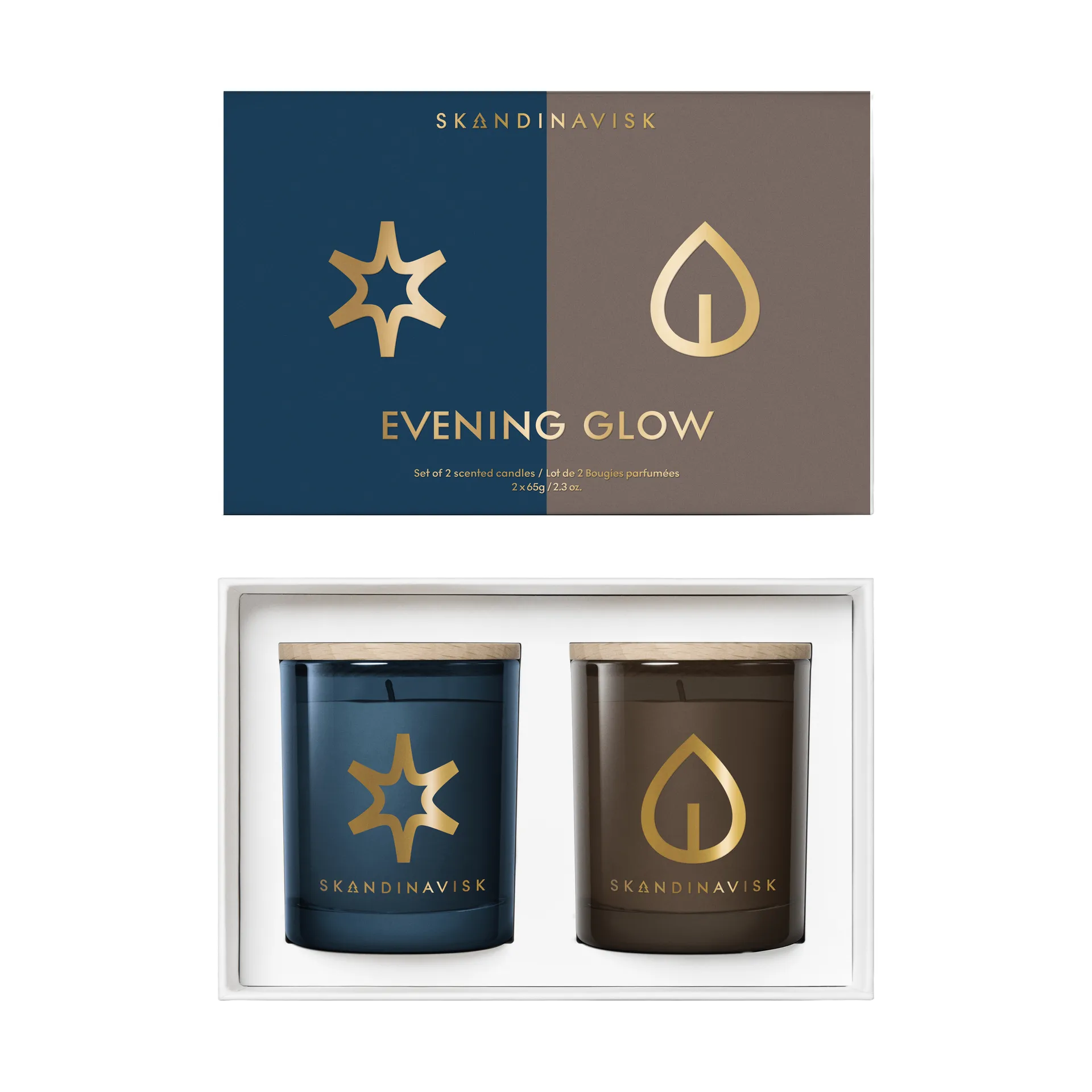 Evening Glow geurkaars cadeauset 2-delig, 65 g Skandinavisk