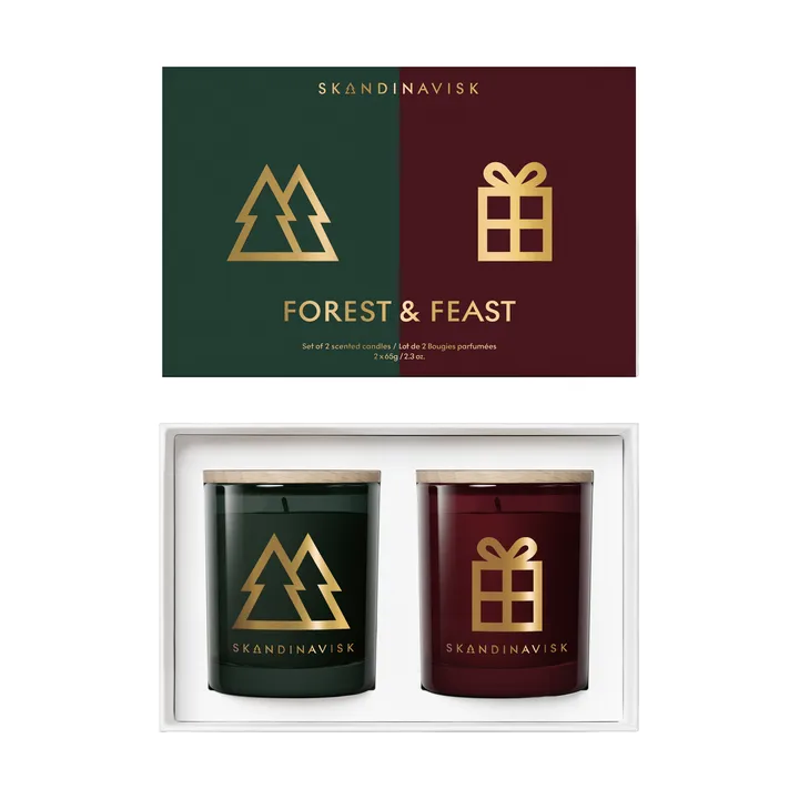 Forest & Feast geurkaarsenset 2 delen - 65 g - Skandinavisk