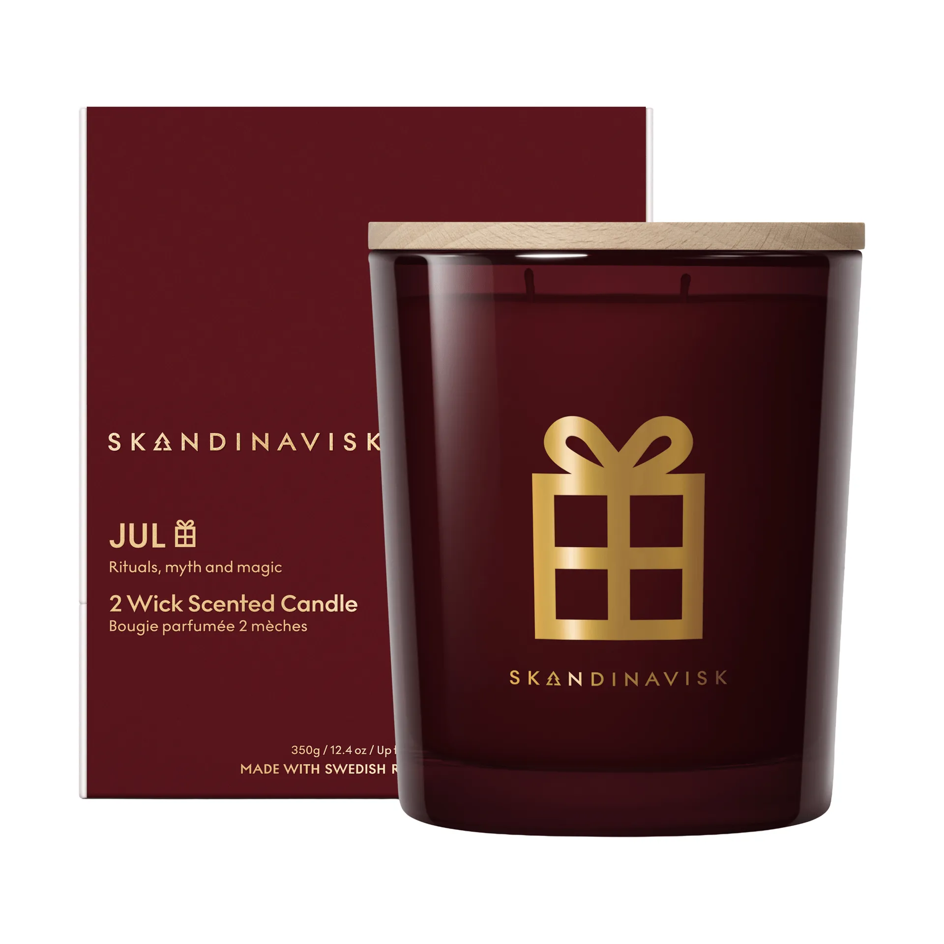 Jul Gold Symbol geurkaars, 350 g, 2 lonten Skandinavisk