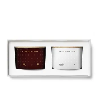 White Christmas Mini kaarsen geschenkset 2-delig - 2x90g - Skandinavisk