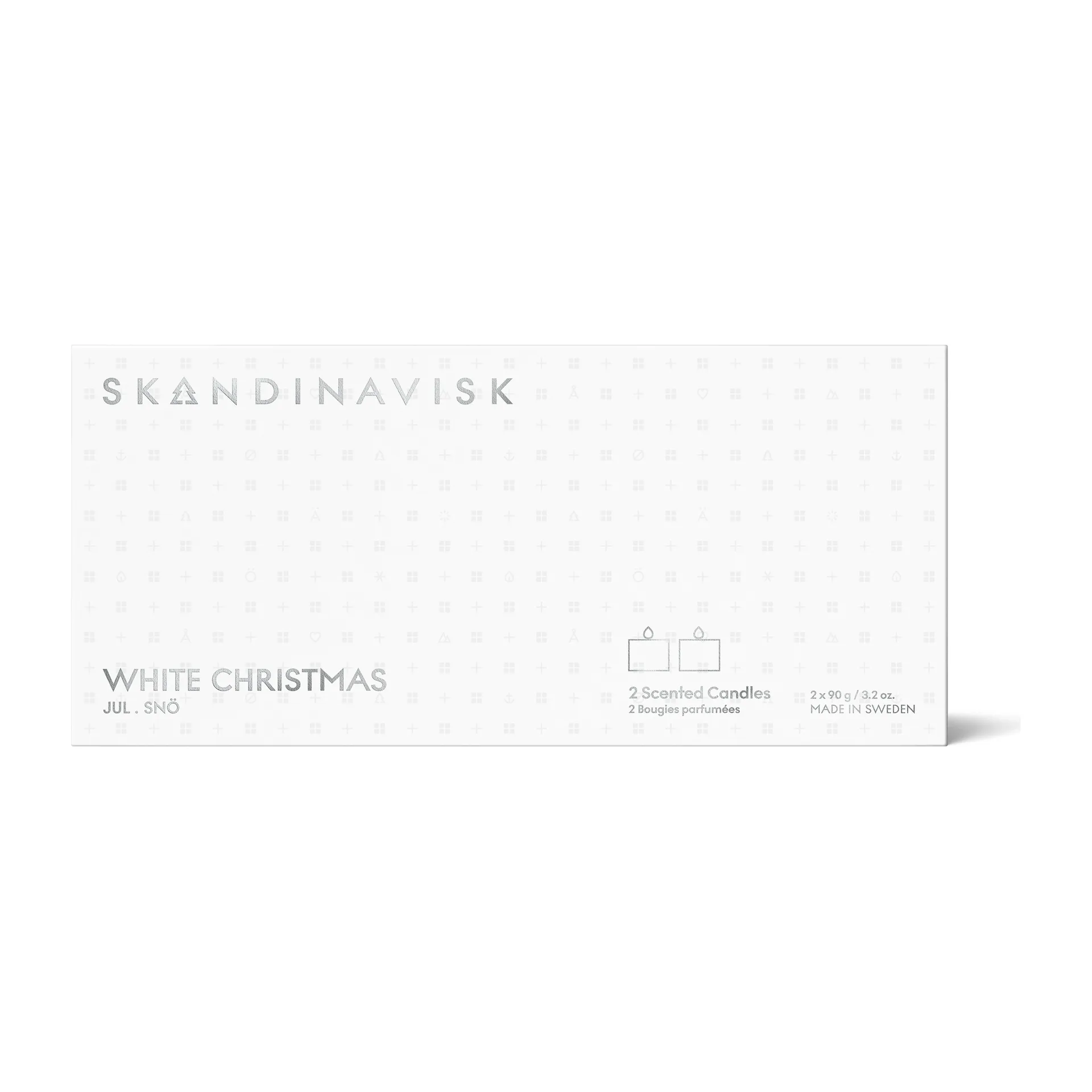 White Christmas Mini kaarsen geschenkset 2-delig, 2x90g Skandinavisk