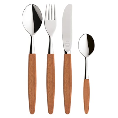 Skaugum geschenkset bestek 4-delig - Ecco Teak - Skaugum of Norway
