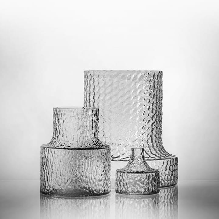 Kolonn vaas structuur - 11 cm - Skrufs Glasbruk