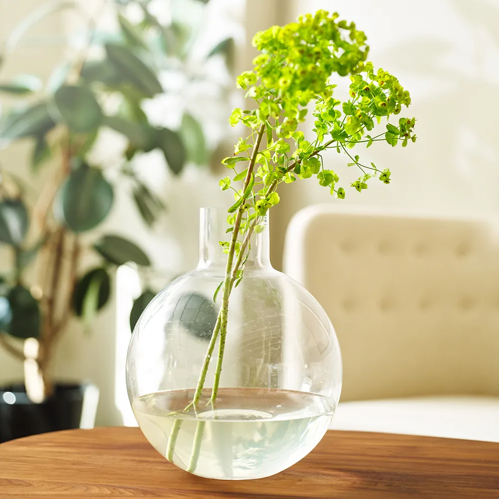 Pallo vaas, Transparant 31 cm Skrufs Glasbruk