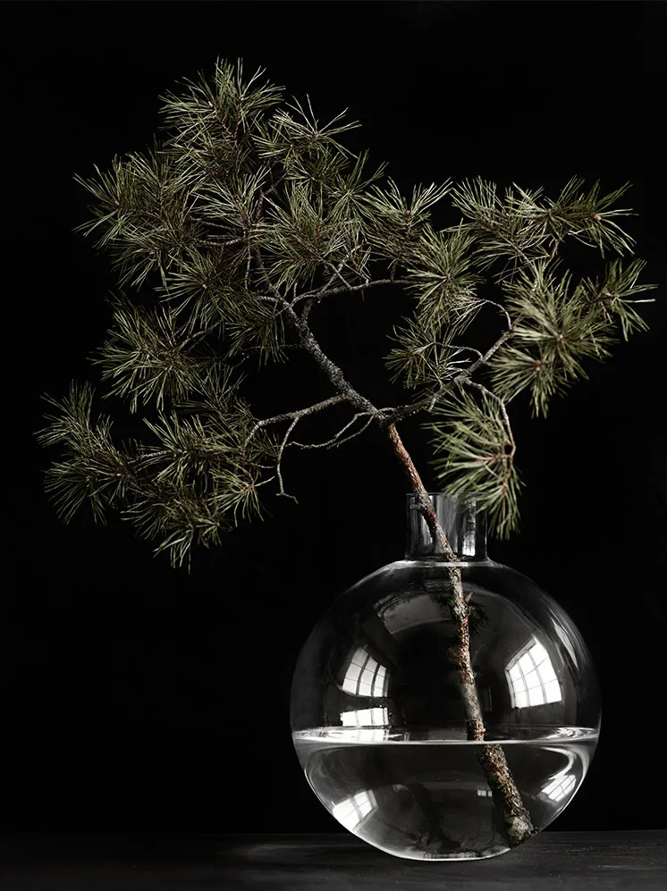 Pallo vaas, Transparant 31 cm Skrufs Glasbruk