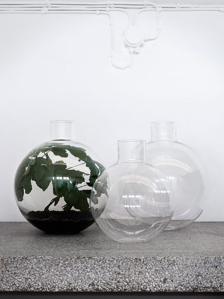 Pallo vaas, Transparant 31 cm Skrufs Glasbruk
