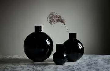 Pallo vaas - Zwart 20 cm - Skrufs Glasbruk