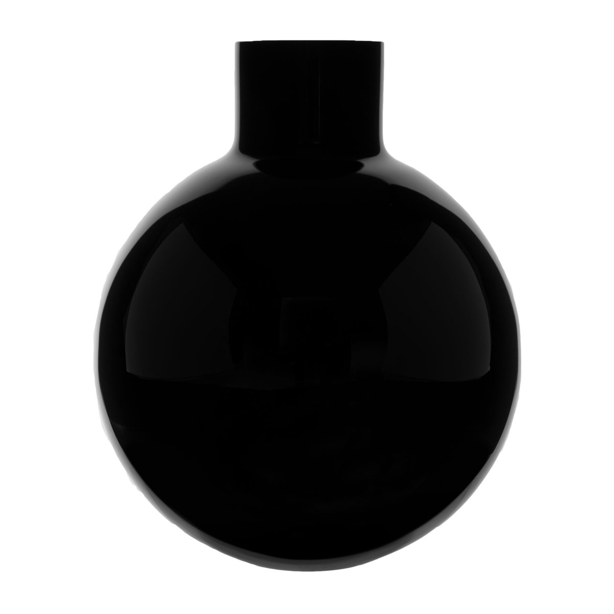 Skrufs Glasbruk Pallo vaas Zwart 31 cm