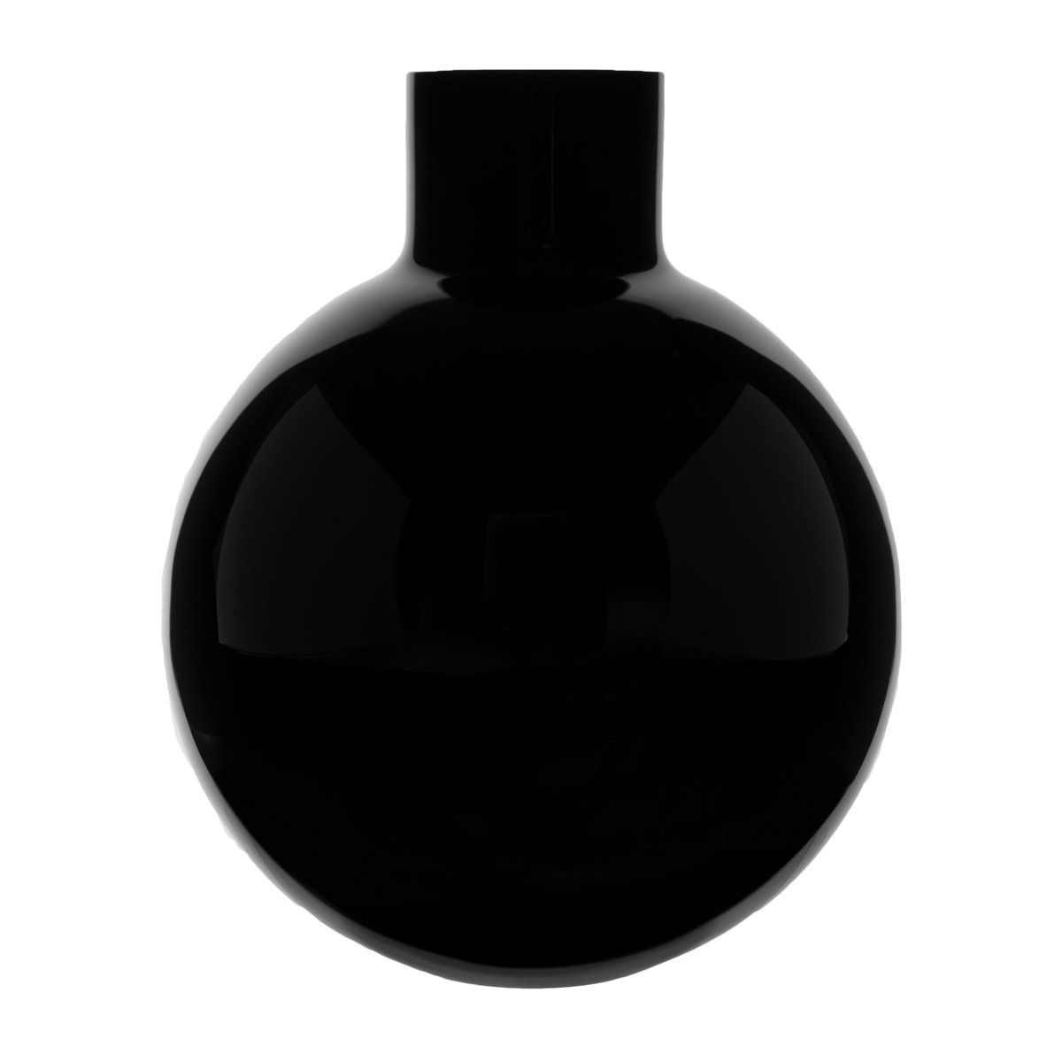 Skrufs Glasbruk Pallo vaas Zwart 31 cm | Scandinavisch Interieur | Vazen | Zwart