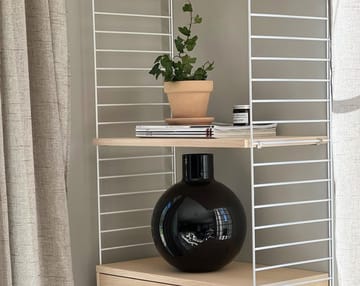 Pallo vaas - Zwart 37 cm - Skrufs Glasbruk