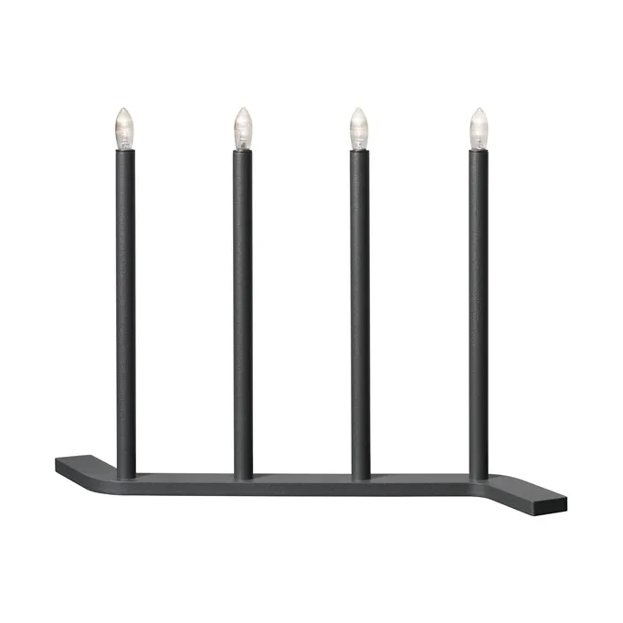 Advent RE adventskandelaar, Grijs-4 lampjes SMD Design