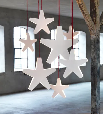 Advent Ster Adventster - Wit-rode snoer, 40 cm - SMD Design
