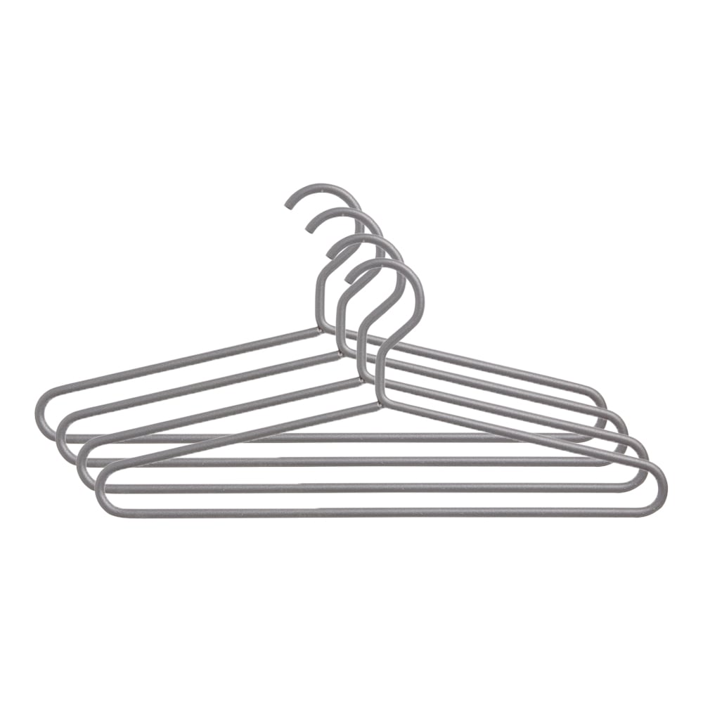 SMD Design Alfred kledinghanger lichtgrijs, 4-pack | Scandinavisch Interieur | Kapstokken & hangrekken | Grijs