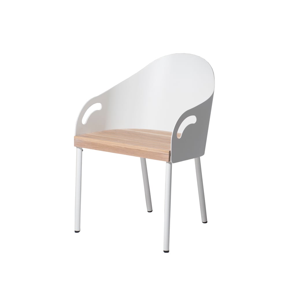 SMD Design Brunnsviken stoel wit/eikenhout