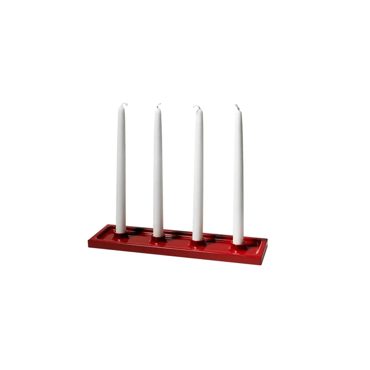 Crater adventskandelaar - Rood, 4 lichts - SMD Design